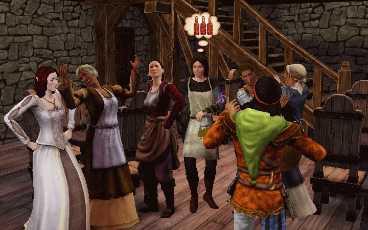 Playing the Lute in The Sims Medieval as a Bard Hero